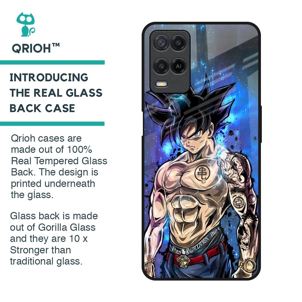 Branded Anime Glass Case for Realme 8