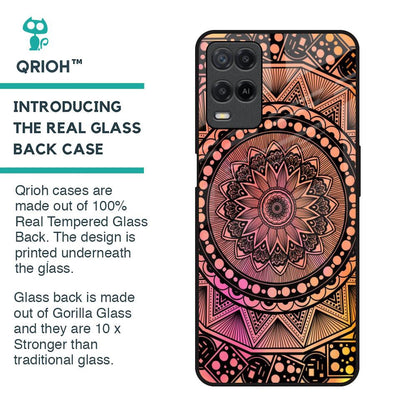 Floral Mandala Glass Case for Realme 8