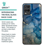 Blue Cool Marble Glass Case for Realme 8
