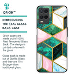 Seamless Green Marble Glass Case for Realme 8