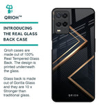 Sleek Golden & Navy Glass Case for Realme 8