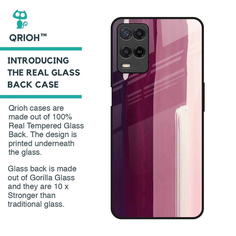 Brush Stroke Art Glass Case for Realme 8