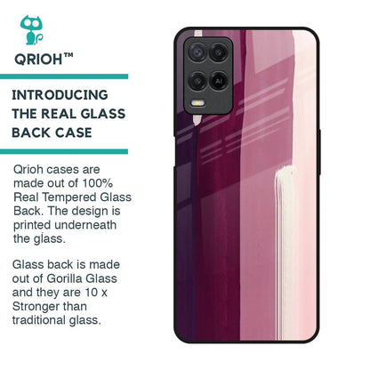 Brush Stroke Art Glass Case for Realme 8