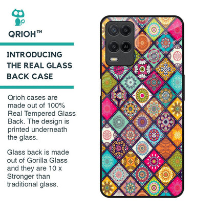 Multicolor Mandala Glass Case for Realme 8