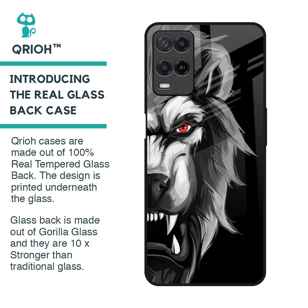 Wild Lion Glass Case for Realme 8