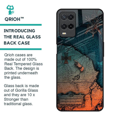 Geographical Map Glass Case for Realme 8