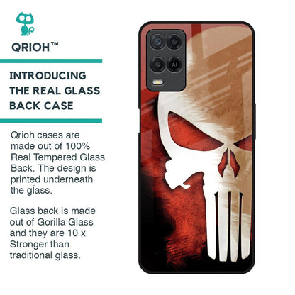 Red Skull Glass Case for Realme 8