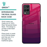 Wavy Pink Pattern Glass Case for Realme 8