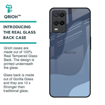 Navy Blue Ombre Glass Case for Realme 8