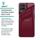 Classic Burgundy Glass Case for Realme 8