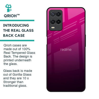 Purple Ombre Pattern Glass Case for Realme 8