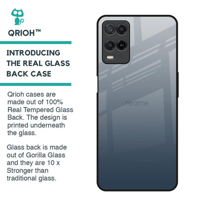 Smokey Grey Color Glass Case For Realme 8
