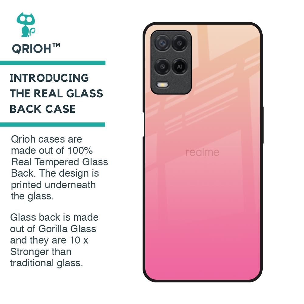 Pastel Pink Gradient Glass Case For Realme 8