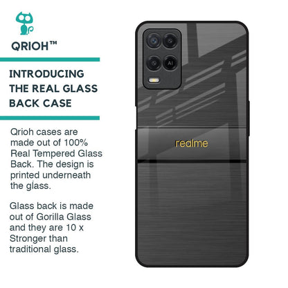 Grey Metallic Glass Case For Realme 8