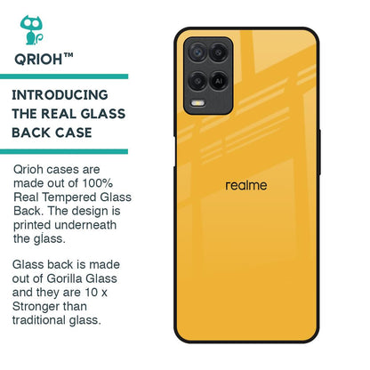 Fluorescent Yellow Glass case for Realme 8