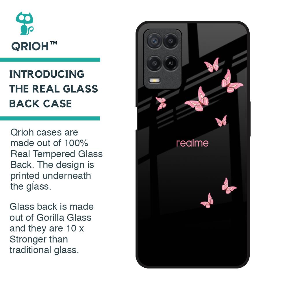 Fly Butterfly Glass Case for Realme 8