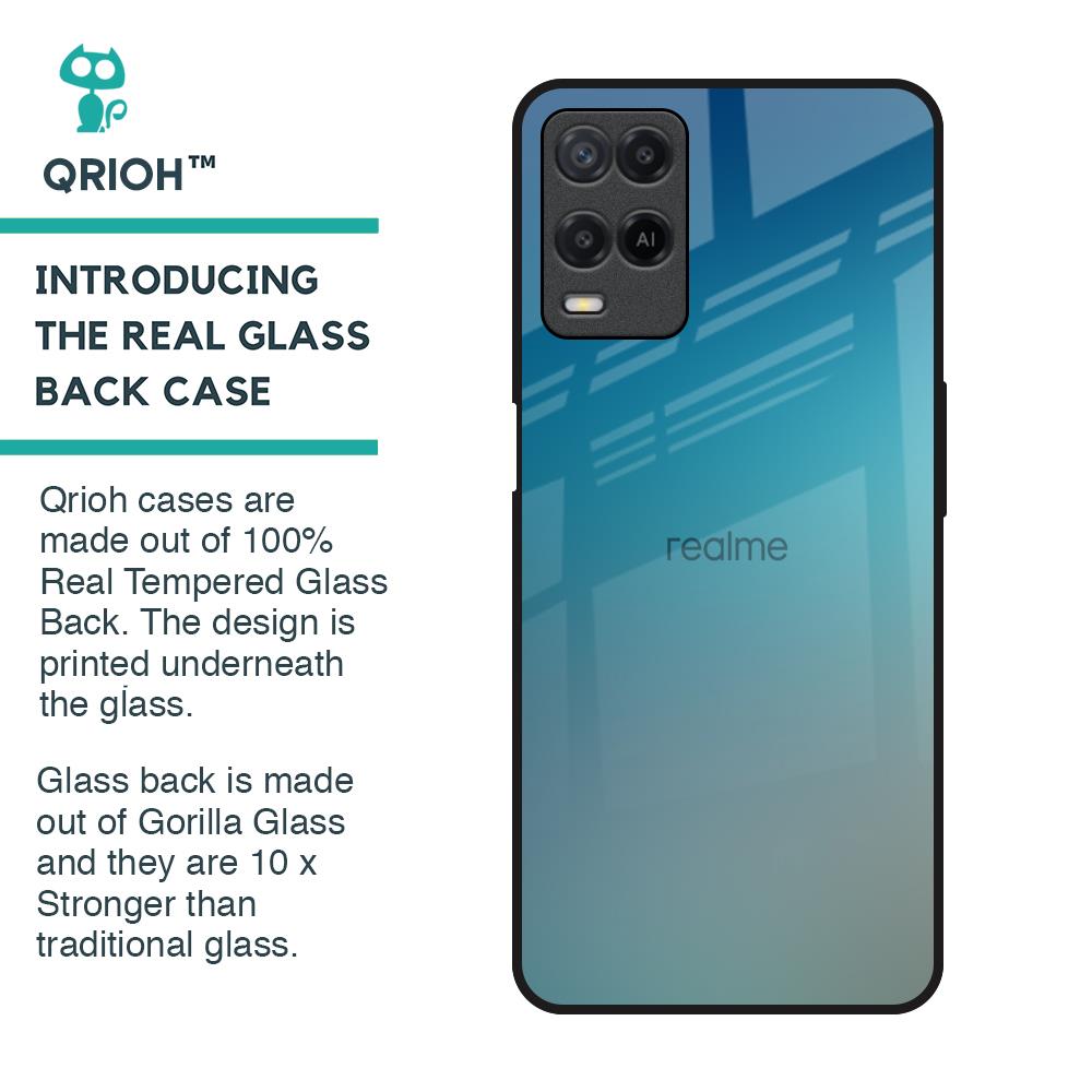 Sea Theme Gradient Glass Case for Realme 8