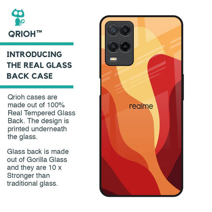 Magma Color Pattern Glass Case for Realme 8