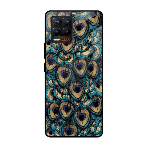 Peacock Feathers Realme 8 Glass Cases & Covers Online