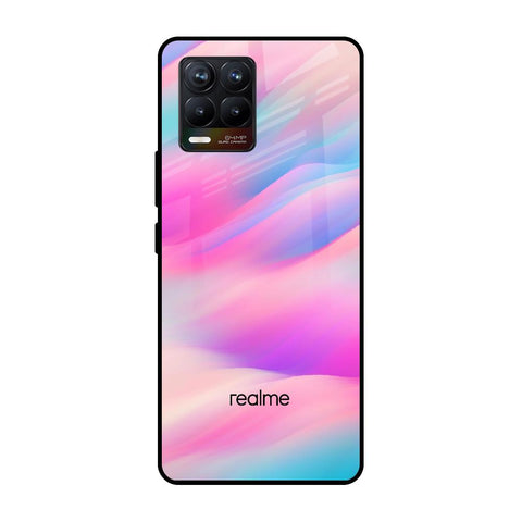 Colorful Waves Realme 8 Glass Cases & Covers Online