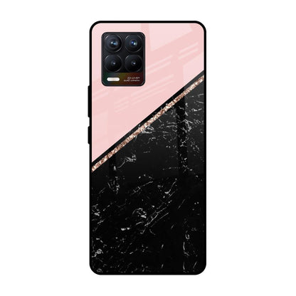 Marble Texture Pink Realme 8 Glass Cases & Covers Online