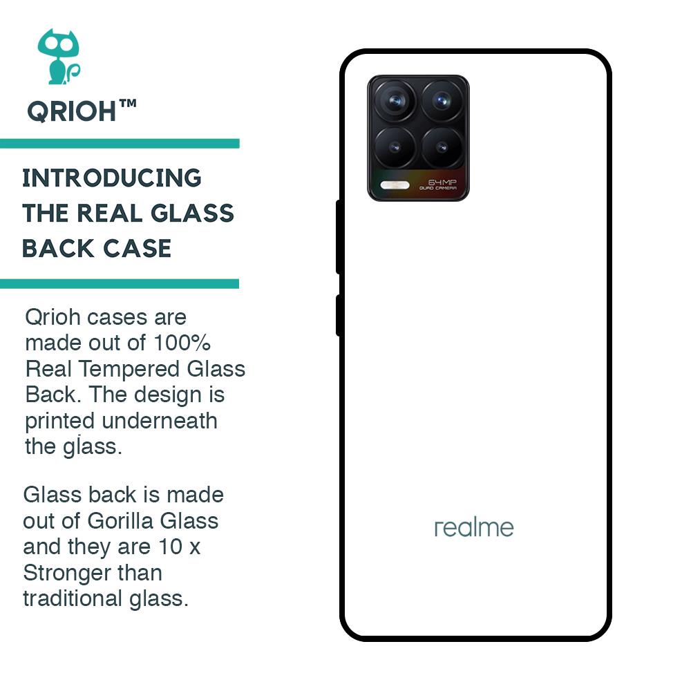 Arctic White Glass Case for Realme 8
