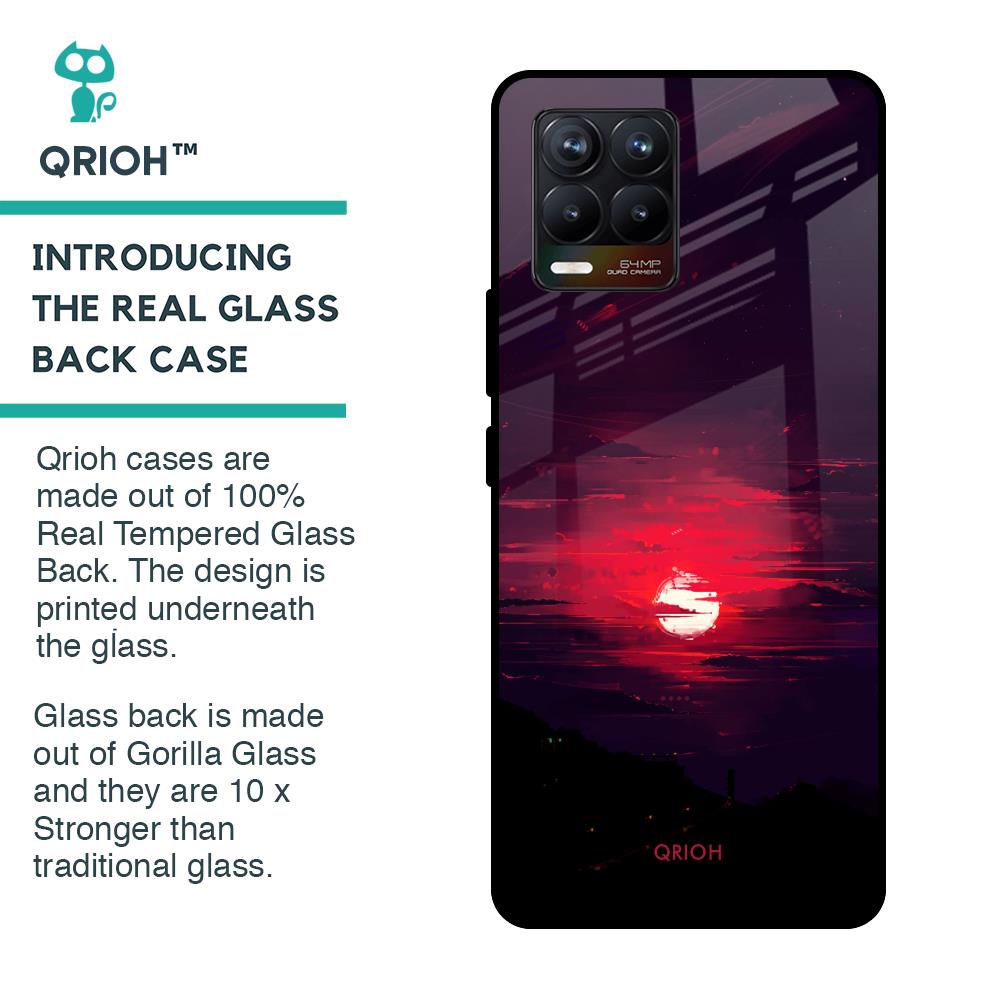 Morning Red Sky Glass Case For Realme 8