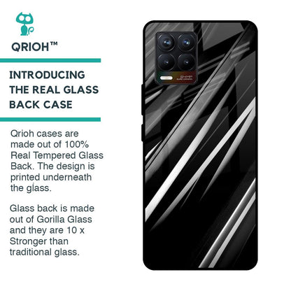 Black & Grey Gradient Glass Case For Realme 8