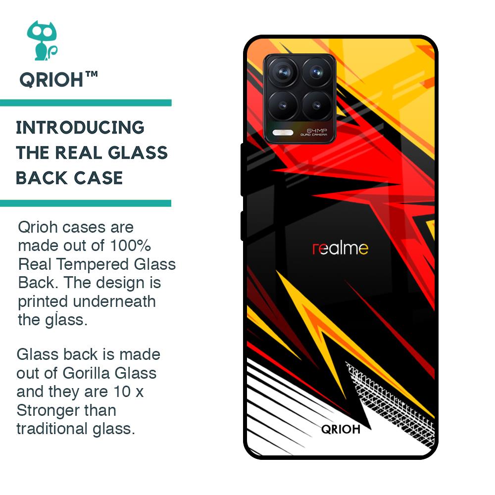 Race Jersey Pattern Glass Case For Realme 8