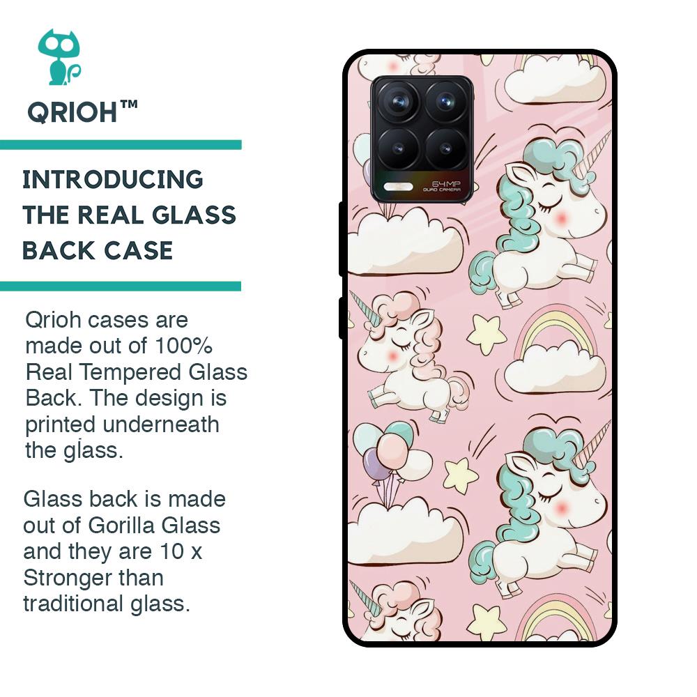 Balloon Unicorn Glass case for Realme 8