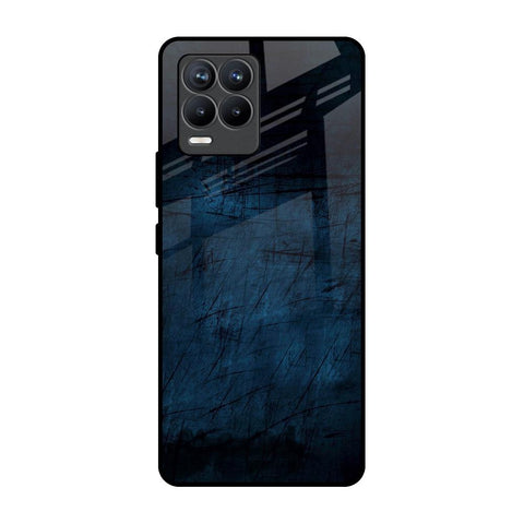Dark Blue Grunge Realme 8 Pro Glass Back Cover Online