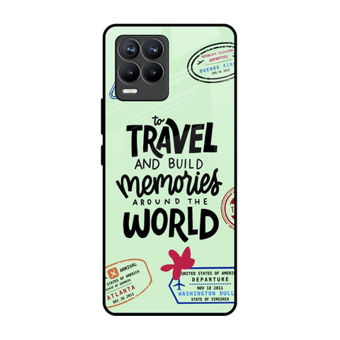 Travel Stamps Realme 8 Pro Glass Back Cover Online