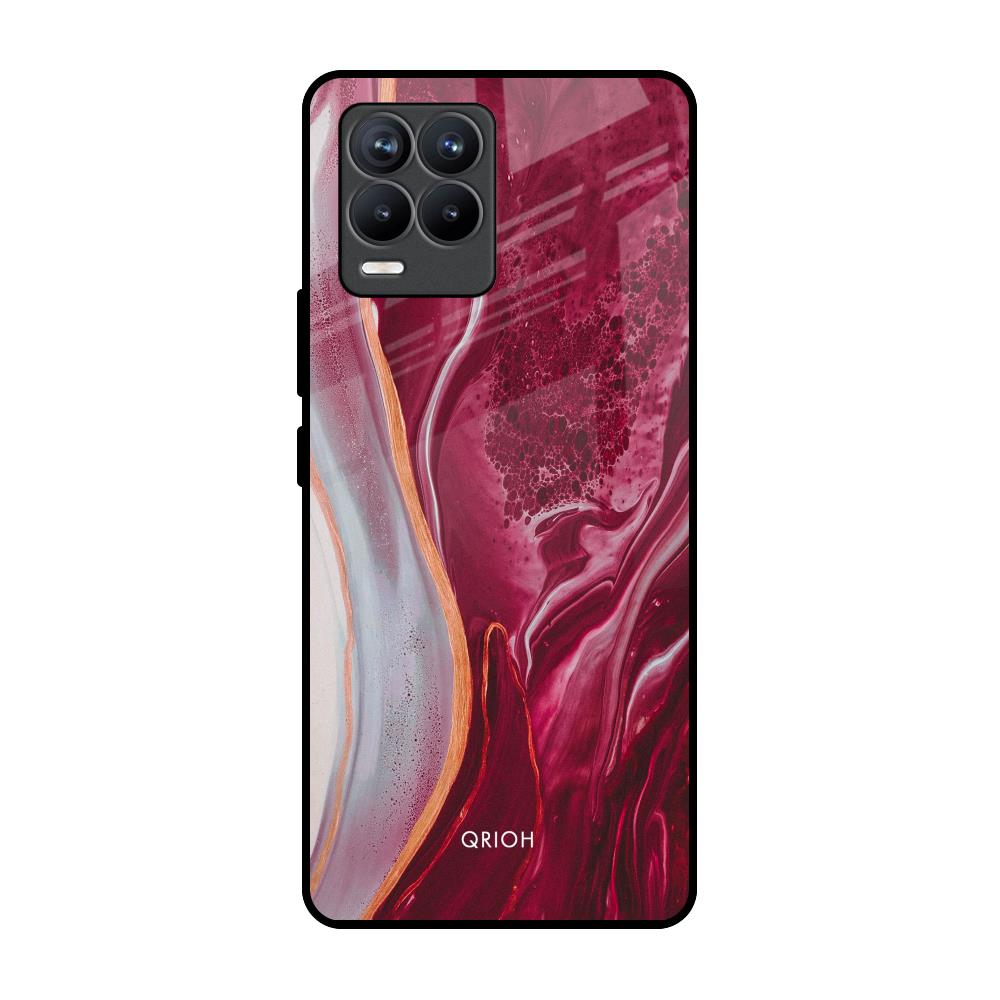 Crimson Ruby Realme 8 Pro Glass Back Cover Online