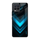 Vertical Blue Arrow Realme 8 Pro Glass Back Cover Online