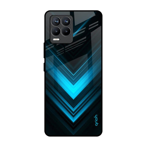 Vertical Blue Arrow Realme 8 Pro Glass Back Cover Online