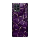 Geometric Purple Realme 8 Pro Glass Back Cover Online