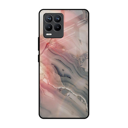 Pink And Grey Marble Realme 8 Pro Glass Back Cover Online