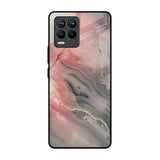 Pink And Grey Marble Realme 8 Pro Glass Back Cover Online