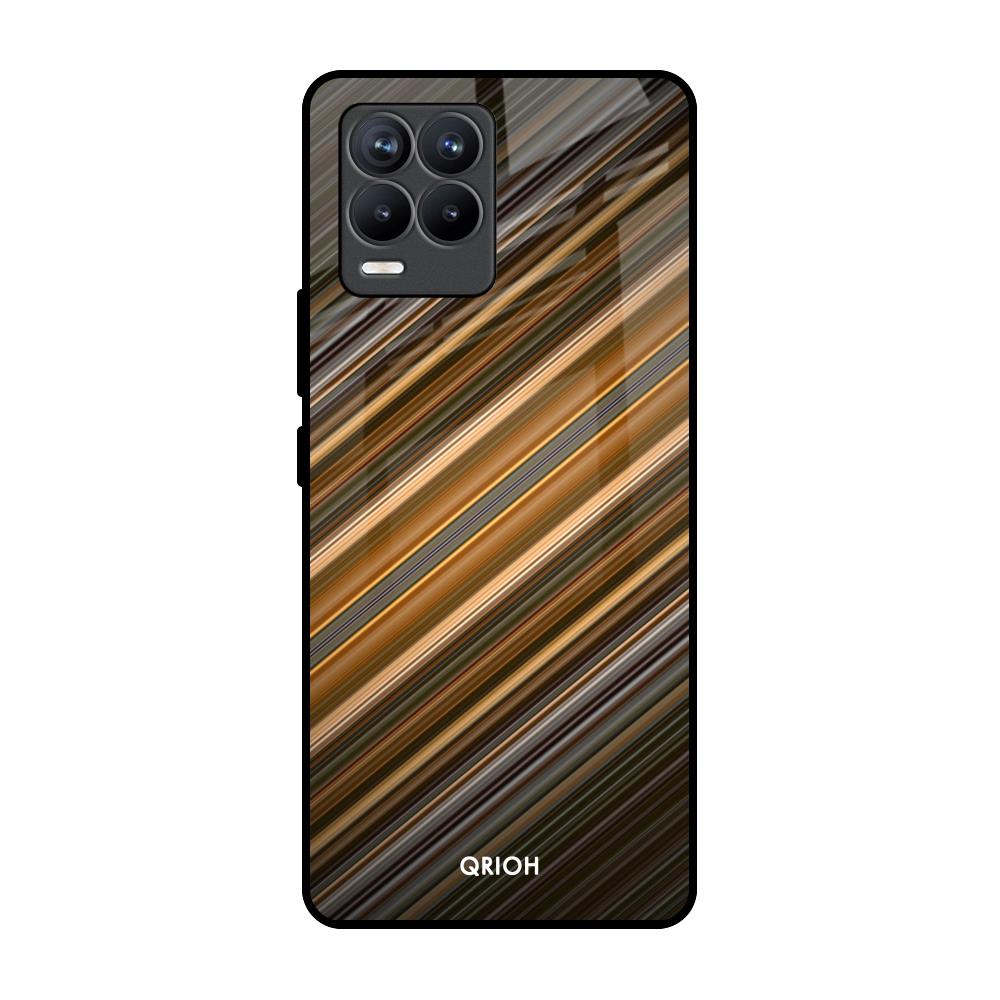 Diagonal Slash Pattern Realme 8 Pro Glass Back Cover Online