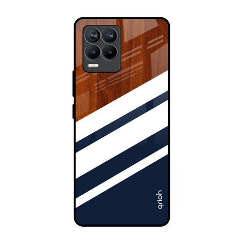 Bold Stripes Realme 8 Pro Glass Back Cover Online