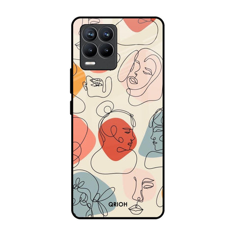 Abstract Faces Realme 8 Pro Glass Back Cover Online
