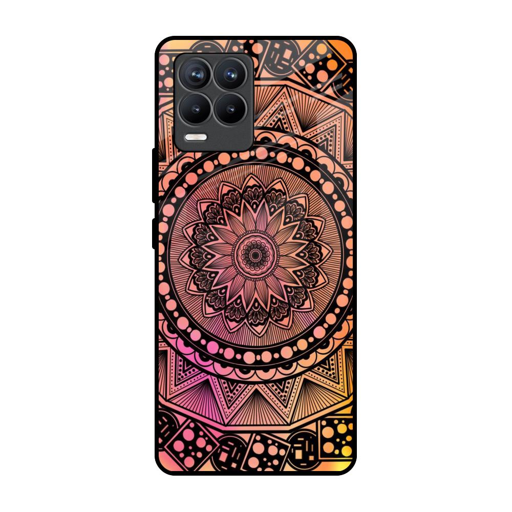 Floral Mandala Realme 8 Pro Glass Back Cover Online