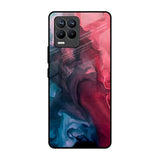Blue & Red Smoke Realme 8 Pro Glass Back Cover Online