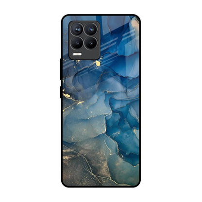 Blue Cool Marble Realme 8 Pro Glass Back Cover Online