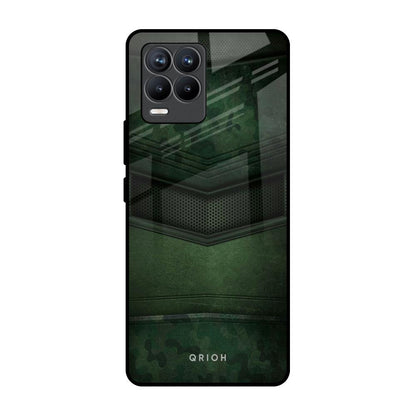Green Leather Realme 8 Pro Glass Back Cover Online