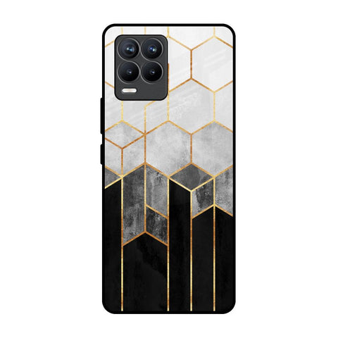 Tricolor Pattern Realme 8 Pro Glass Back Cover Online