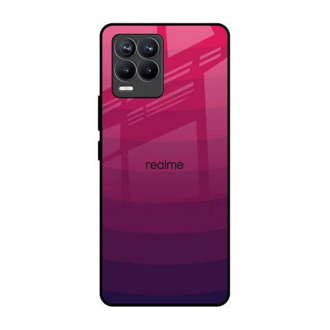 Wavy Pink Pattern Realme 8 Pro Glass Back Cover Online