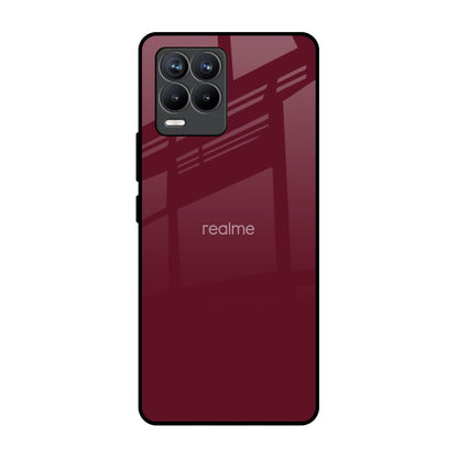 Classic Burgundy Realme 8 Pro Glass Back Cover Online