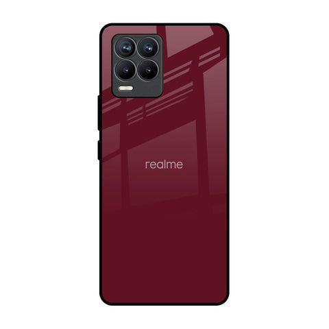 Classic Burgundy Realme 8 Pro Glass Back Cover Online