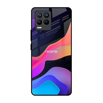 Colorful Fluid Realme 8 Pro Glass Back Cover Online